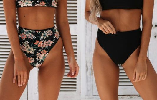 Bardot High Waisted Pant - Black/Floral Reversible