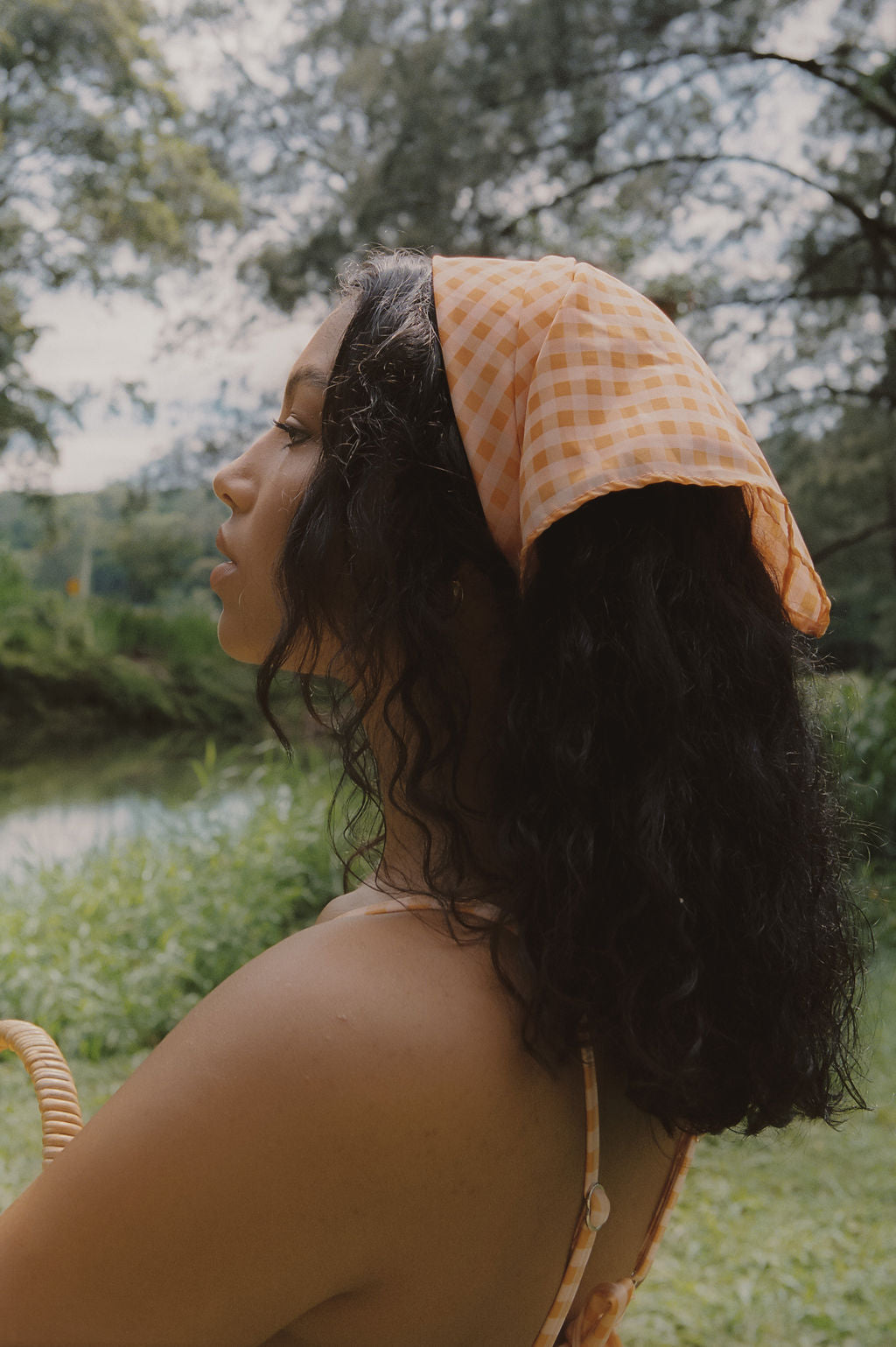 Ruby Head Scarf - Tangerine