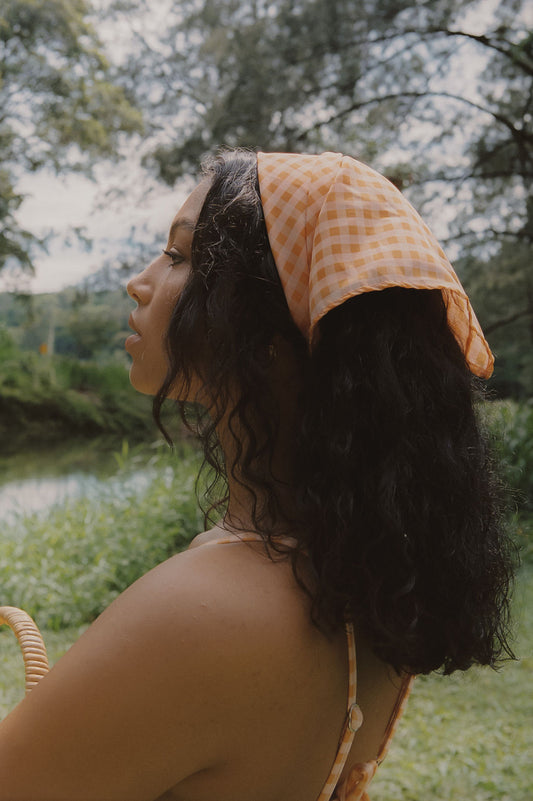 Ruby Head Scarf - Tangerine